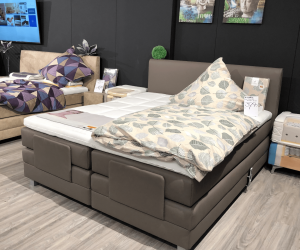 Boxspringbett Grau
